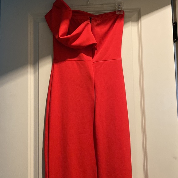 Red one shoulder maxi dress - Picture 7 of 7